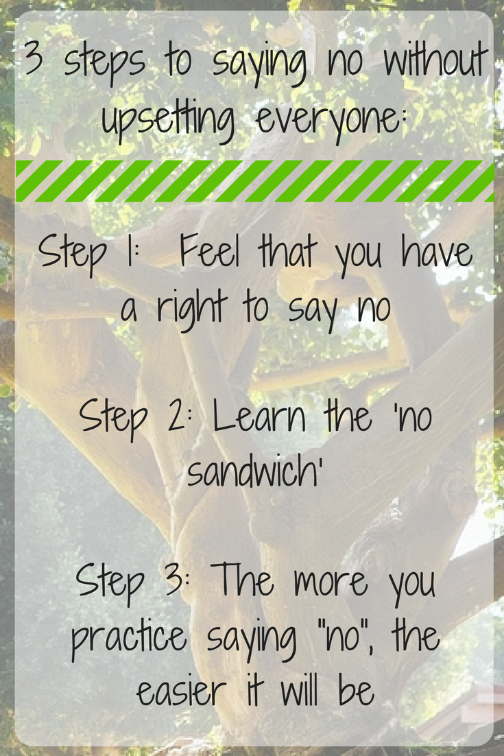 3 steps to say no nicely